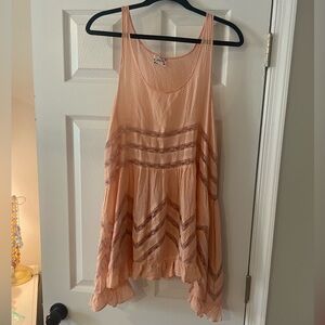 Free People Pink Polka Dot Sleeveless Slip Dress